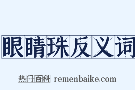 眼睛珠反义词是什么意思的图片